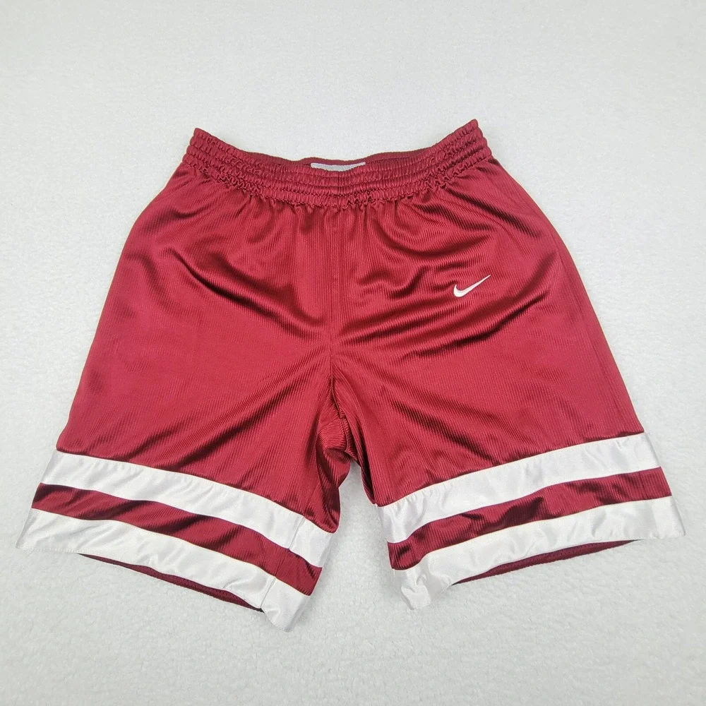 Vintage Nike Reversible Basketball Shorts Mens Large L Red White Dazzle **READ